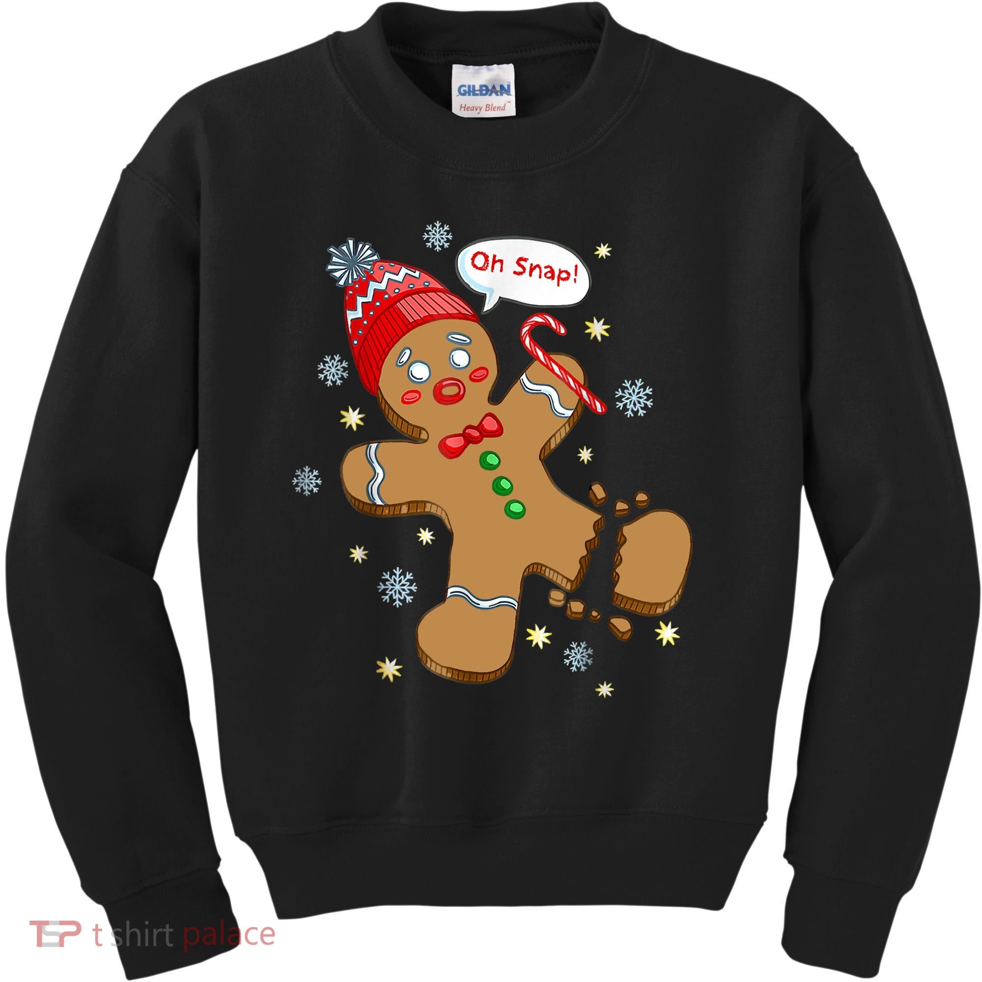 Gingerbread Man Cookie XMas Oh Snap Funny Cute Christmas Kids Sweatshirt