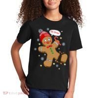 Gingerbread Man Cookie XMas Oh Snap Funny Cute Christmas Kids T-Shirt thumb 2