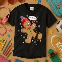 Gingerbread Man Cookie XMas Oh Snap Funny Cute Christmas Kids T-Shirt thumb 3