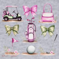 Golf Mom Coquette Bow Golfer Golf Lovers Golf Player Mom Women's Sweatshirt thumb 2