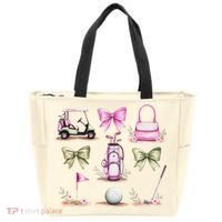 Golf Mom Coquette Bow Golfer Golf Lovers Golf Player Mom Tote Bag thumb 0