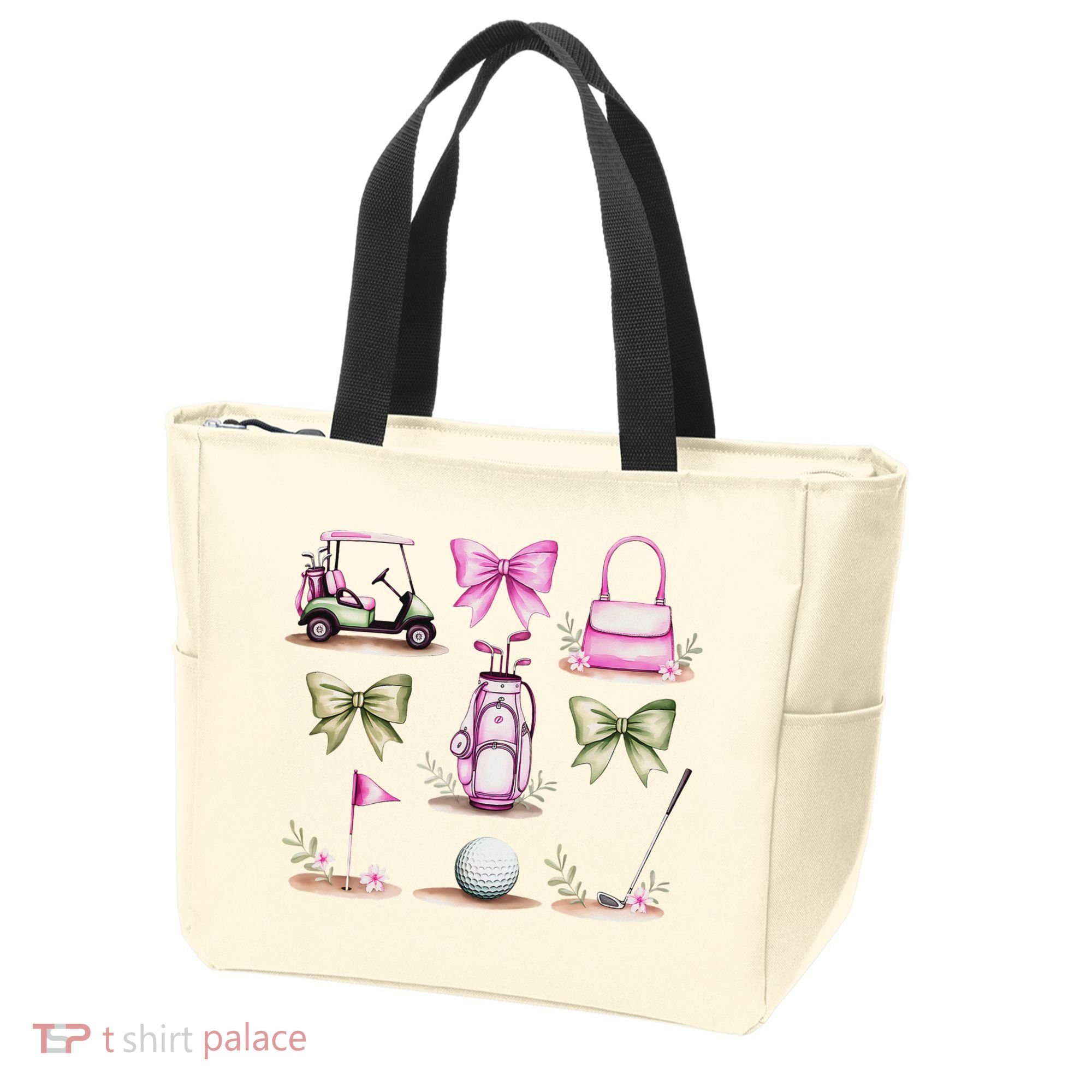 Golf Mom Coquette Bow Golfer Golf Lovers Golf Player Mom Tote Bag