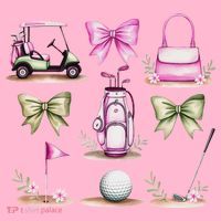 Golf Mom Coquette Bow Golfer Golf Lovers Golf Player Mom Coaster thumb 2