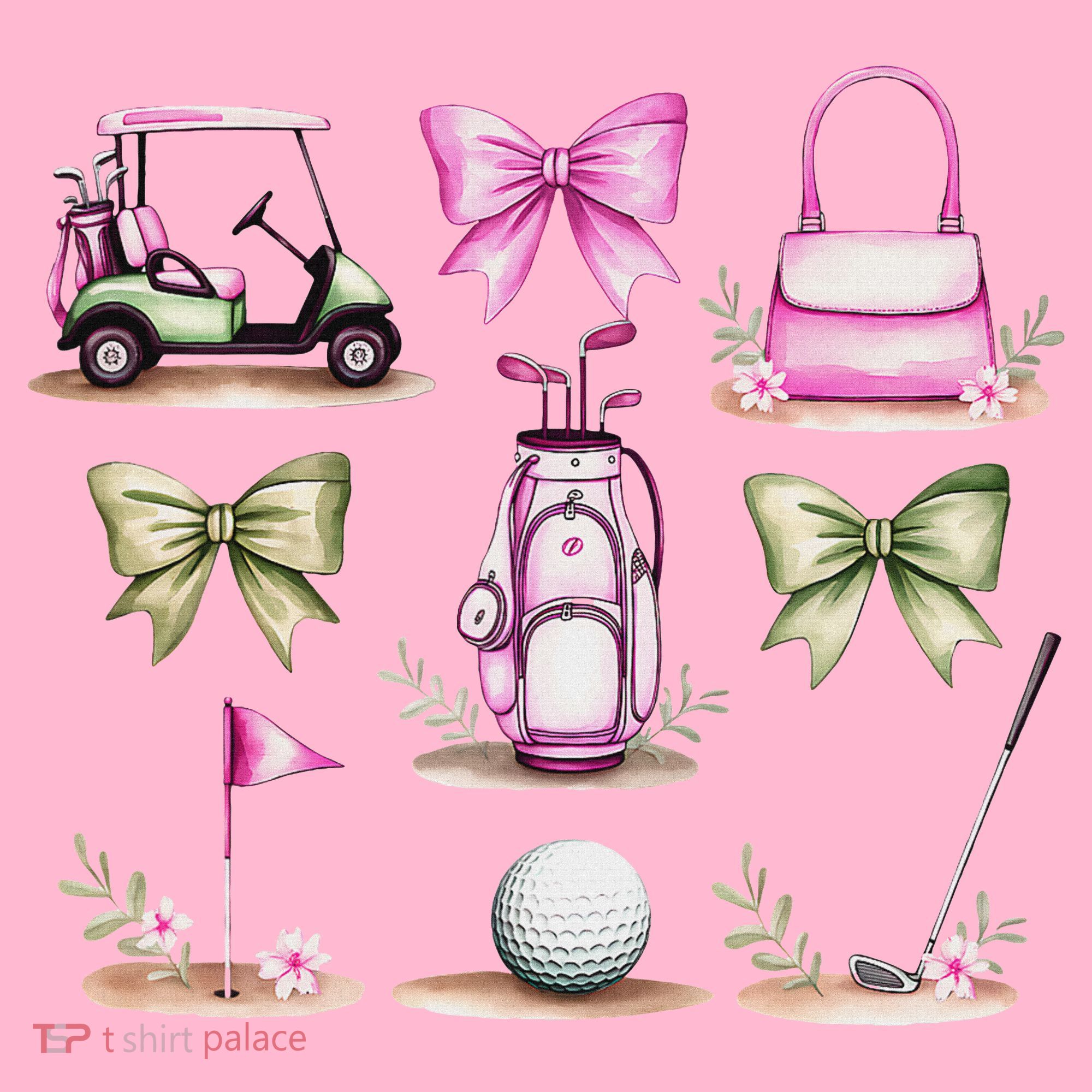 Golf Mom Coquette Bow Golfer Golf Lovers Golf Player Mom Coaster
