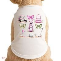 Golf Mom Coquette Bow Golfer Golf Lovers Golf Player Mom Doggie Tank thumb 0