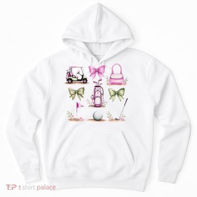 Golf Mom Coquette Bow Golfer Golf Lovers Golf Player Mom Hoodie