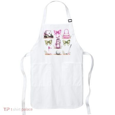 Golf Mom Coquette Bow Golfer Golf Lovers Golf Player Mom Apron
