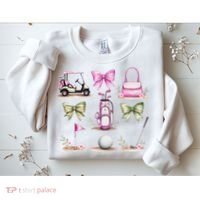 Golf Mom Coquette Bow Golfer Golf Lovers Golf Player Mom Sweatshirt thumb 2