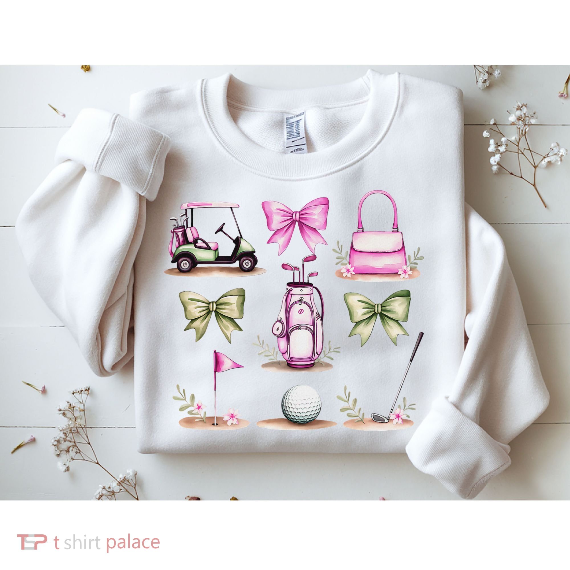 Golf Mom Coquette Bow Golfer Golf Lovers Golf Player Mom Sweatshirt
