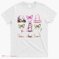 Golf Mom Coquette Bow Golfer Golf Lovers Golf Player Mom T-Shirt thumb 0