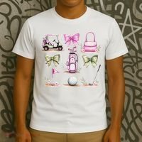 Golf Mom Coquette Bow Golfer Golf Lovers Golf Player Mom T-Shirt thumb 3