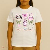 Golf Mom Coquette Bow Golfer Golf Lovers Golf Player Mom T-Shirt thumb 4