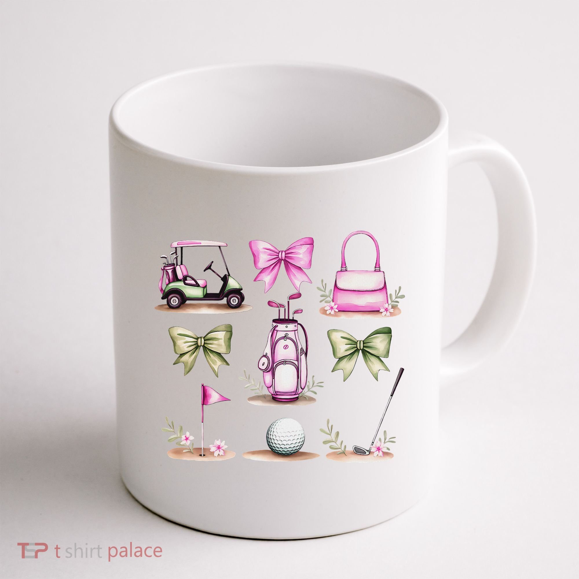Golf Mom Coquette Bow Golfer Golf Lovers Golf Player Mom Coffee Mug