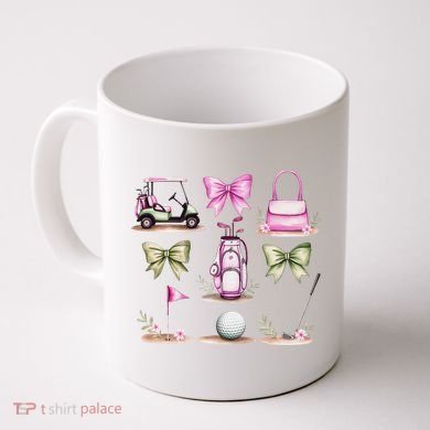 Golf Mom Coquette Bow Golfer Golf Lovers Golf Player Mom Coffee Mug