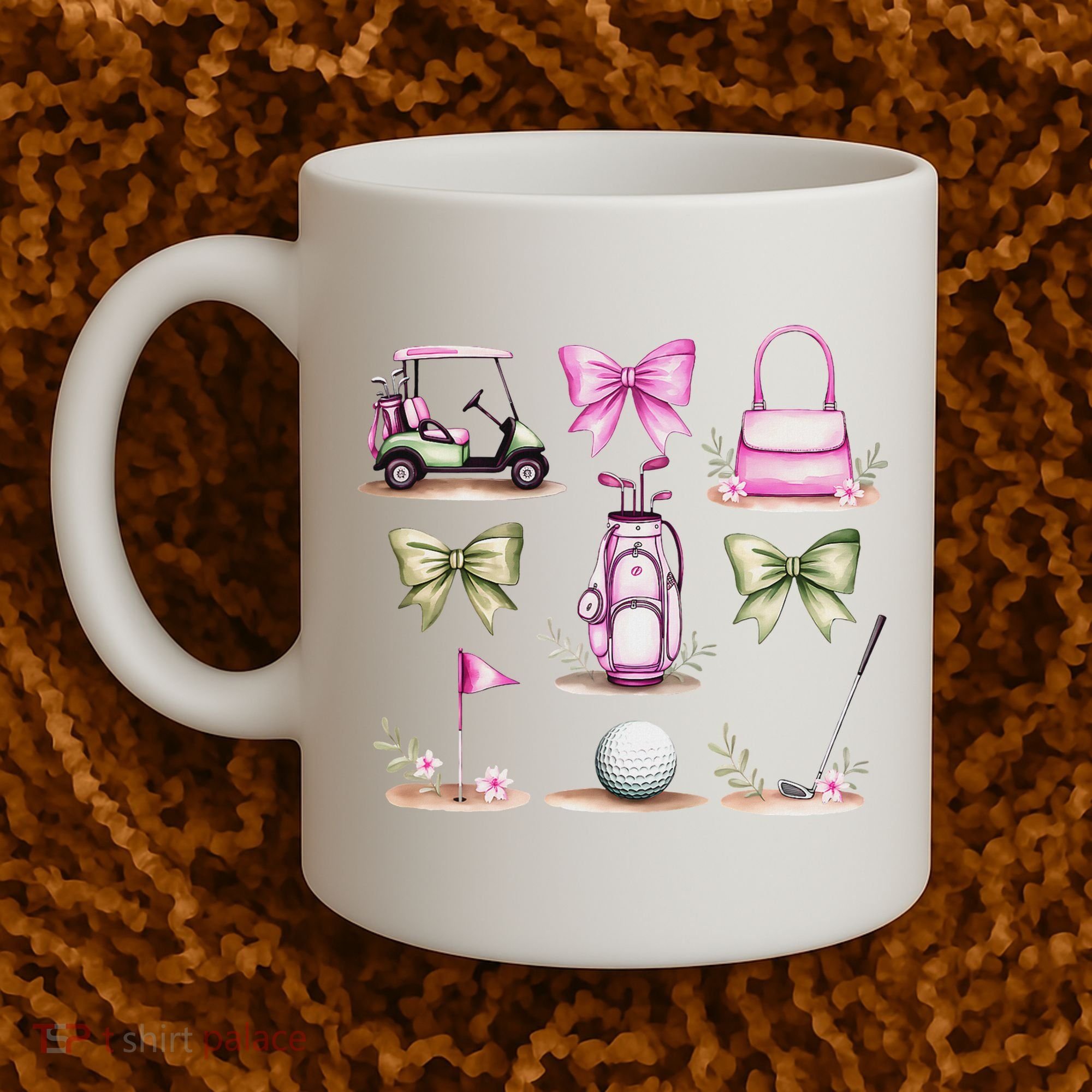 Golf Mom Coquette Bow Golfer Golf Lovers Golf Player Mom Coffee Mug