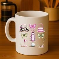Golf Mom Coquette Bow Golfer Golf Lovers Golf Player Mom Coffee Mug thumb 4