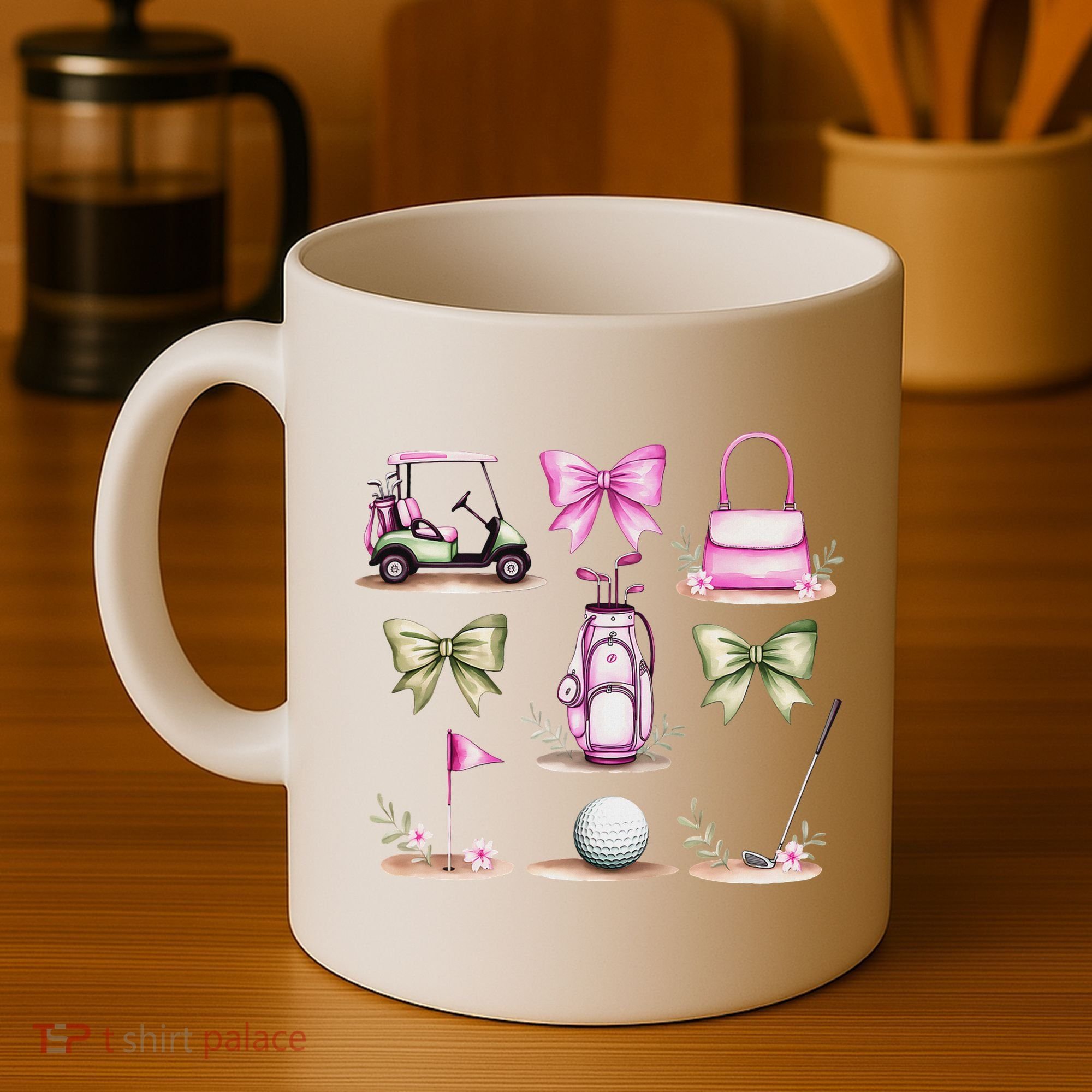 Golf Mom Coquette Bow Golfer Golf Lovers Golf Player Mom Coffee Mug