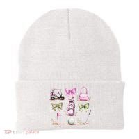 Golf Mom Coquette Bow Golfer Golf Lovers Golf Player Mom Beanie thumb 0