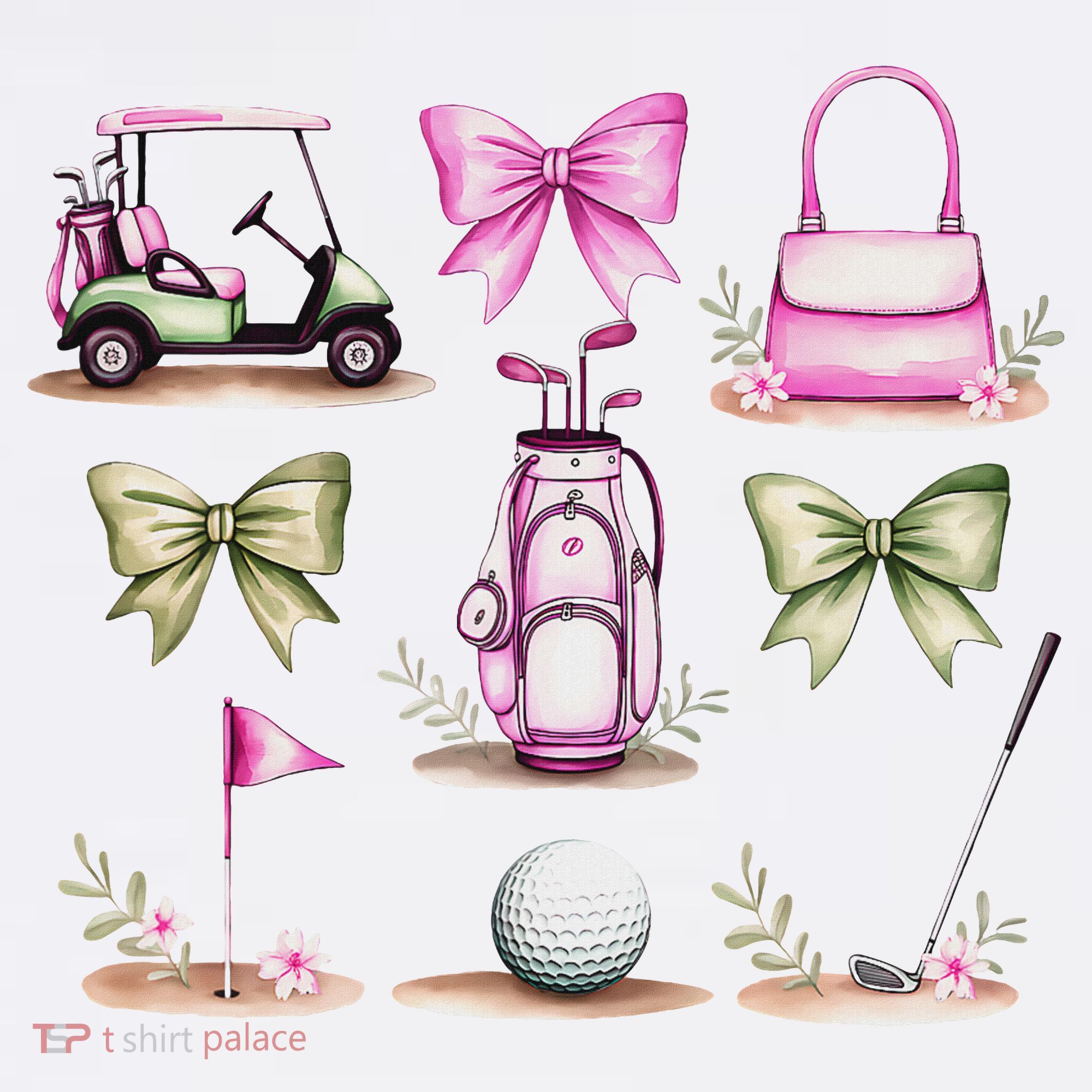 Golf Mom Coquette Bow Golfer Golf Lovers Golf Player Mom Beanie