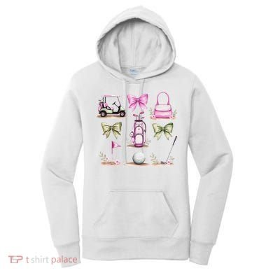Golf Mom Coquette Bow Golfer Golf Lovers Golf Player Mom Women's Hoodie