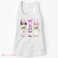 Golf Mom Coquette Bow Golfer Golf Lovers Golf Player Mom Women's Tank Top thumb 0