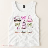 Golf Mom Coquette Bow Golfer Golf Lovers Golf Player Mom Tank Top thumb 2