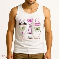 Golf Mom Coquette Bow Golfer Golf Lovers Golf Player Mom Tank Top thumb 3