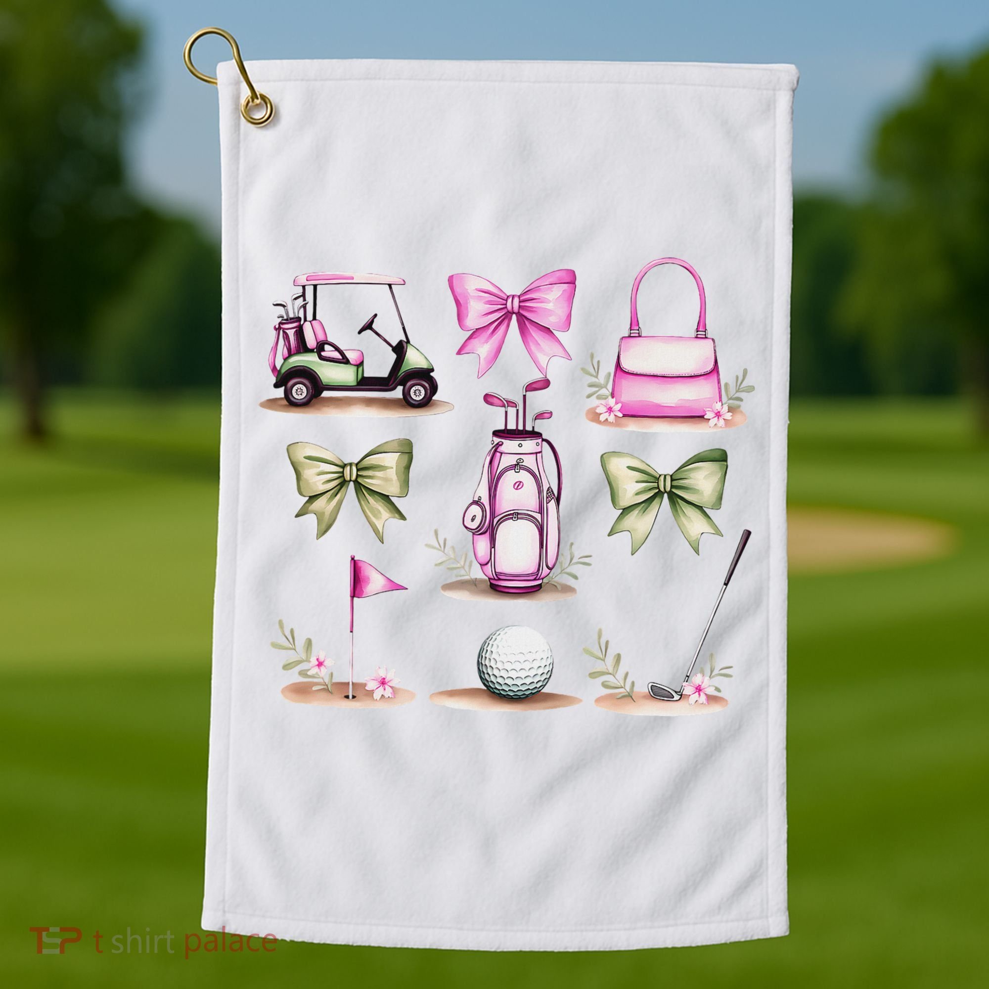 Golf Mom Coquette Bow Golfer Golf Lovers Golf Player Mom Golf Towel