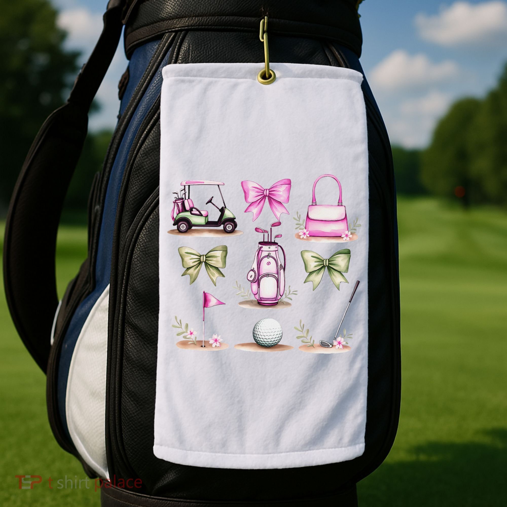 Golf Mom Coquette Bow Golfer Golf Lovers Golf Player Mom Golf Towel