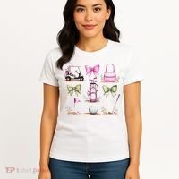 Golf Mom Coquette Bow Golfer Golf Lovers Golf Player Mom Women's T-Shirt thumb 4