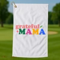 Grateful Mama Cute Mother's Day Gift Golf Towel thumb 1