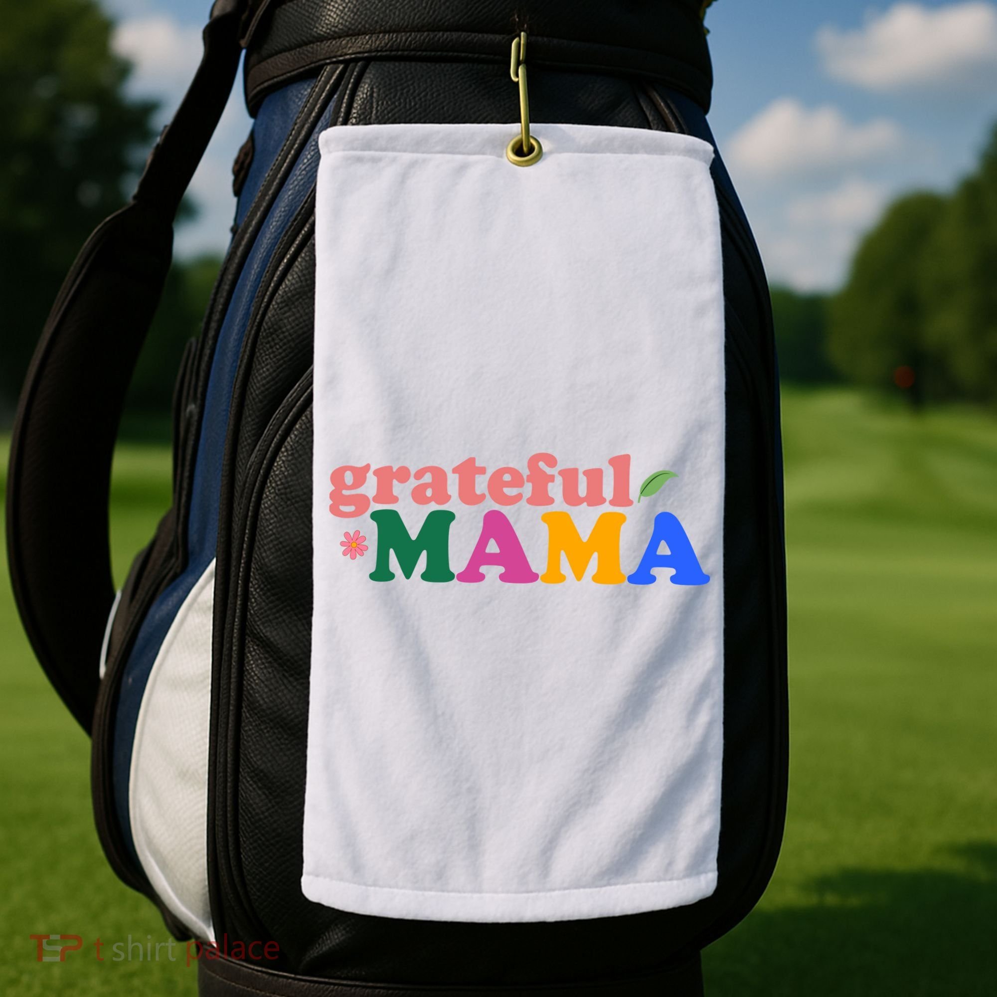 Grateful Mama Cute Mother's Day Gift Golf Towel