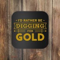 Gold Miner Digger Prospecting Treasure Hunting Coaster thumb 0