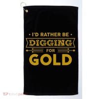 Gold Miner Digger Prospecting Treasure Hunting Golf Towel thumb 0