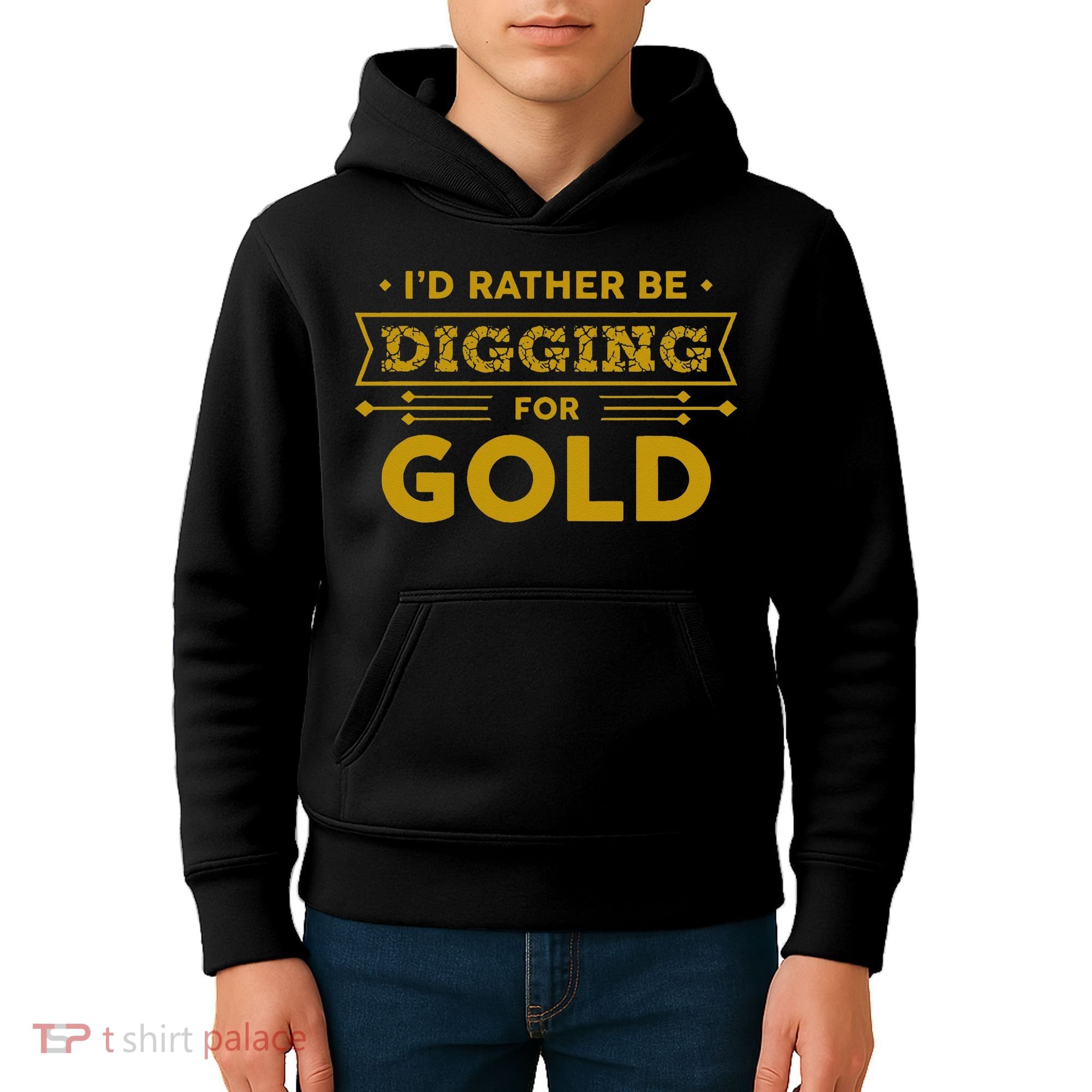 Gold Miner Digger Prospecting Treasure Hunting Kids Hoodie