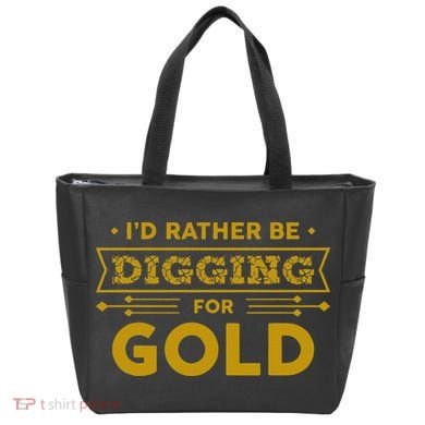 Gold Miner Digger Prospecting Treasure Hunting Tote Bag