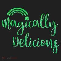 Glitter Magically Delicious Rainbow Shamrock St Patrick's Women's Sweatshirt thumb 2