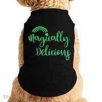 Glitter Magically Delicious Rainbow Shamrock St Patrick's Doggie Tank thumb 0