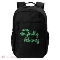 Glitter Magically Delicious Rainbow Shamrock St Patrick's Backpack thumb 0