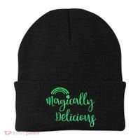 Glitter Magically Delicious Rainbow Shamrock St Patrick's Beanie thumb 0