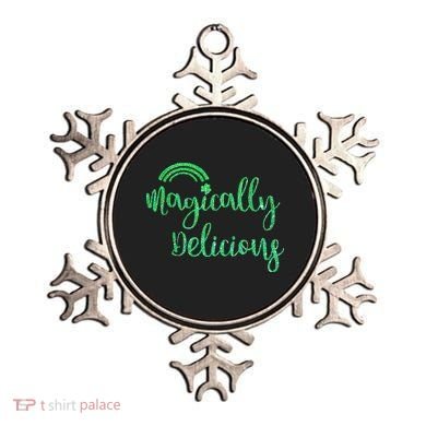 Glitter Magically Delicious Rainbow Shamrock St Patrick's Ornament