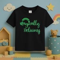 Glitter Magically Delicious Rainbow Shamrock St Patrick's Toddler T-Shirt thumb 3