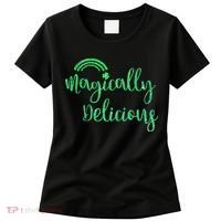 Glitter Magically Delicious Rainbow Shamrock St Patrick's Women's T-Shirt thumb 0