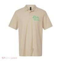 Glitter Magically Delicious Rainbow Shamrock St Patrick's Polo thumb 0