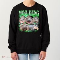 Green Moo Deng Meme Hippo Women's Sweatshirt thumb 0