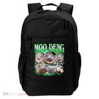 Green Moo Deng Meme Hippo Backpack thumb 0