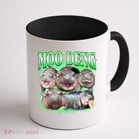 Green Moo Deng Meme Hippo Coffee Mug thumb 1