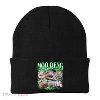 Green Moo Deng Meme Hippo Beanie thumb 0
