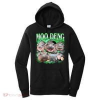 Green Moo Deng Meme Hippo Women's Hoodie thumb 0