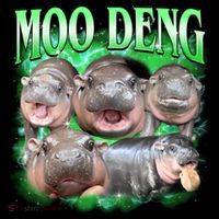 Green Moo Deng Meme Hippo Women's Hoodie thumb 2